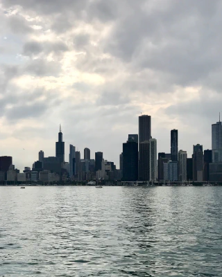 Chicago skyline from Lake Michigan.