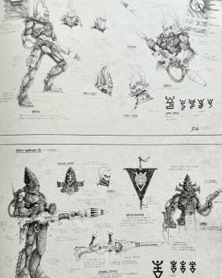 Jes Goodwin Eldar concept art (White Dwarf 124)