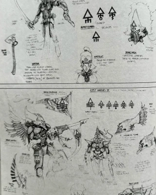 Jes Goodwin Eldar concept art (White Dwarf 124)