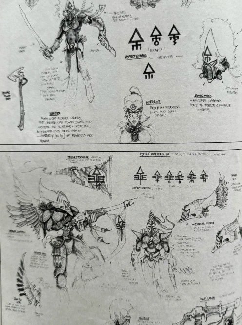 Jes Goodwin Eldar concept art (White Dwarf 124)