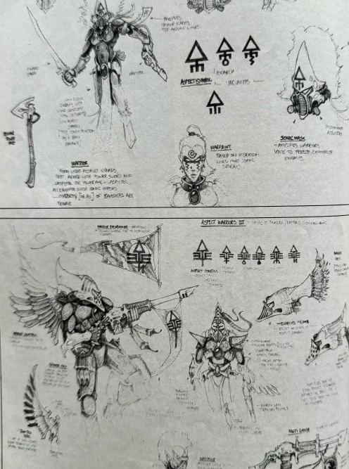 Jes Goodwin Eldar concept art (White Dwarf 124)