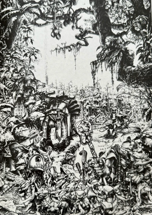 Paul Bonner Ork illustration (White Dwarf 122)