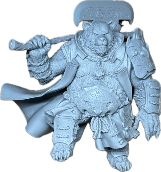 The assembled 70mm Kuma miniature from the Asura New Horizon range.