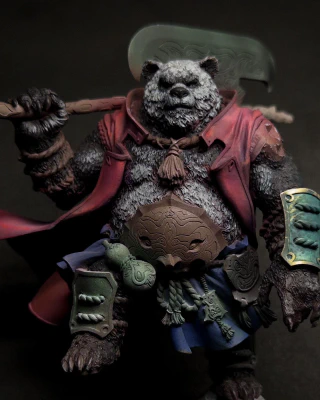 A sketching-in of the jade bracer and NMM golden housing, mostly focused on light placement.