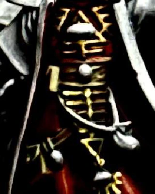 A crop of the little man’s funky ‘metal’ t-shirt with the sliders adjusted per the toot. The artificial increase in contrast shifts the effect closer to what an actual reflective surface might look like.