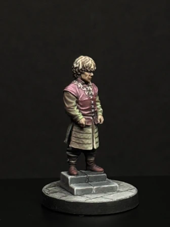 It’s the same little Tyrion model at the same level of finish as the previous shot in the thread, but now against a stark black ‘please take me seriously’ background.