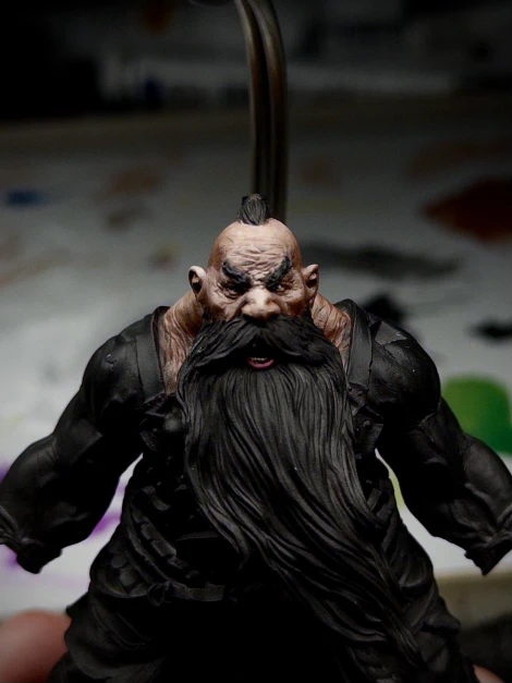 Ivory paint is added to the brown in stages to distract the eye from ‘real’ (pfft) light and imply a starker contrast. Too stark? Yes. Will it get starker? It will. Will that make it better in some way? Almost certainly not, no.