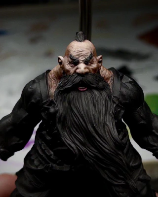 Ivory paint is added to the brown in stages to distract the eye from ‘real’ (pfft) light and imply a starker contrast. Too stark? Yes. Will it get starker? It will. Will that make it better in some way? Almost certainly not, no.