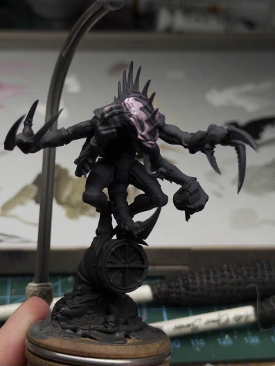 We’re studiously ignoring the vents for now. We’re working out skin tones in garish pinks. Gotta accentuate them brainpan wrinkles or why are we even here.